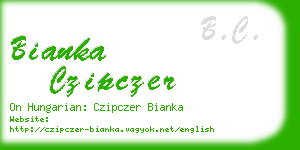 bianka czipczer business card